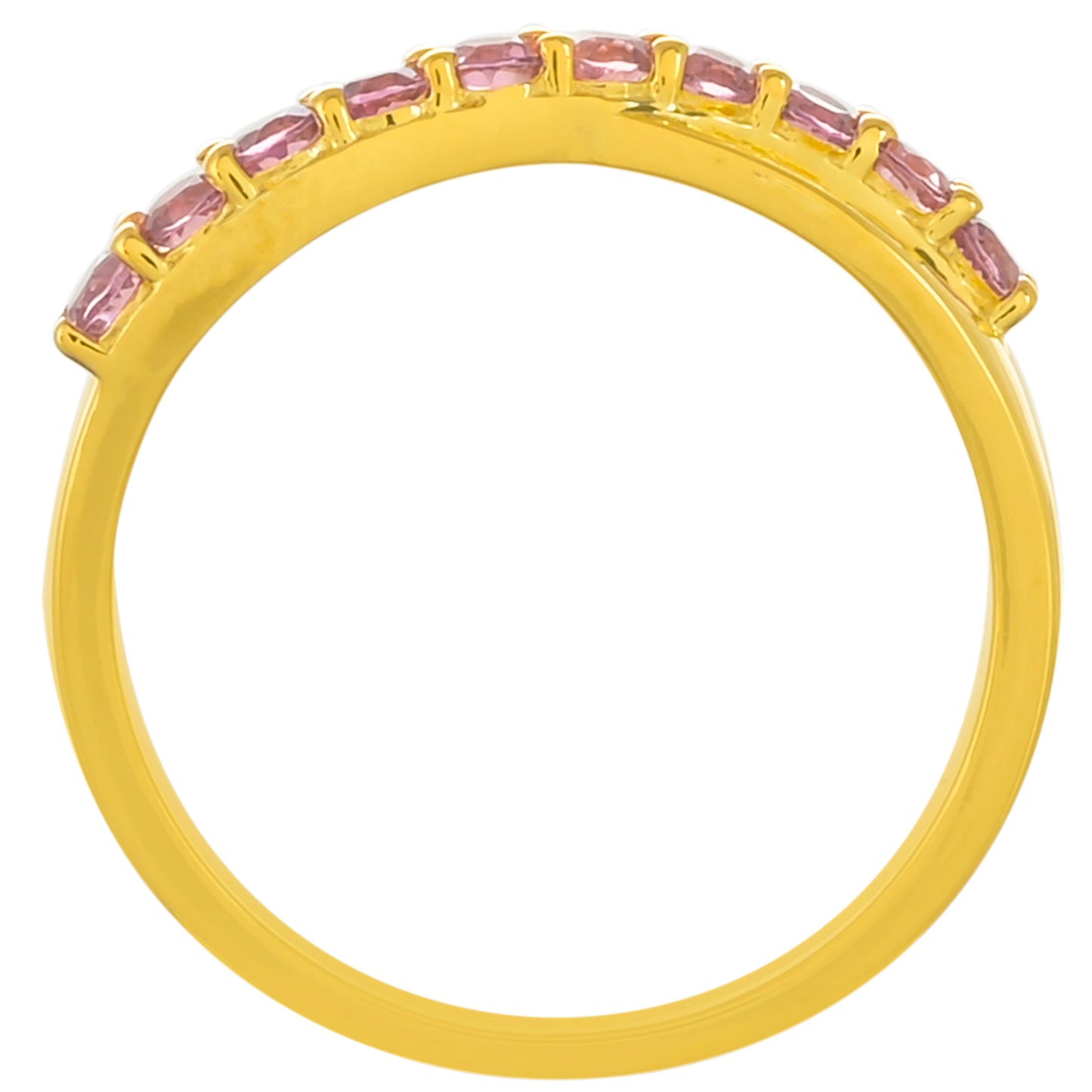 Pozlacený Stříbrný Prsten s Rhodolitovým Granátem