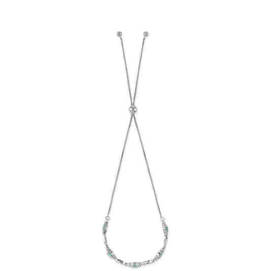 925 / 1000 Sterlingové Stříbro Náramek s Brazilským Smaragdem a Bílým Topazem