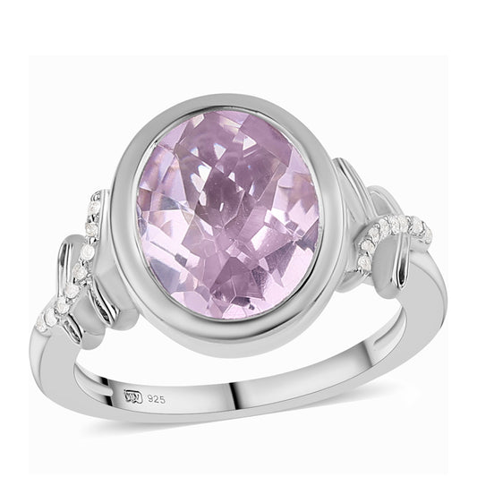 925 / 1000 Sterlingové Stříbro Prsten s Bílým Topazem