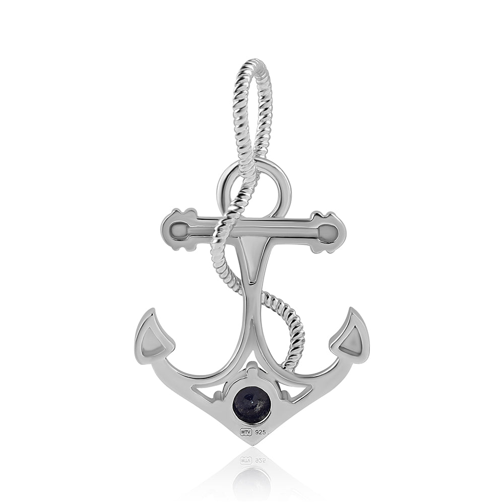 925 / 1000 Sterlingové Stříbro Přívěsek s Australským Modrým Safírem 3 
