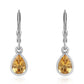 925 / 1000 Sterlingové Stříbro Náušnice s Citrínem