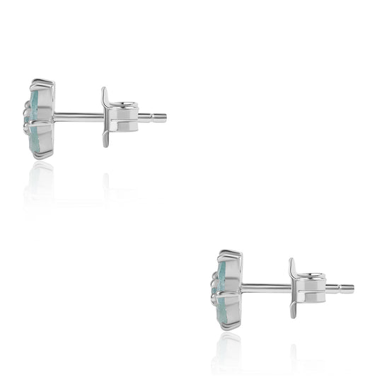 925 / 1000 Sterlingové Stříbro Náušnice s Grandidieritem