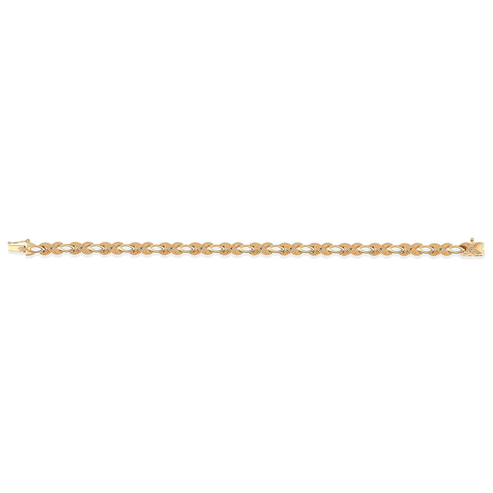 Pozlacený 925 / 1000 Sterlingové Stříbro Náramek s Modrým Diamantem 2 