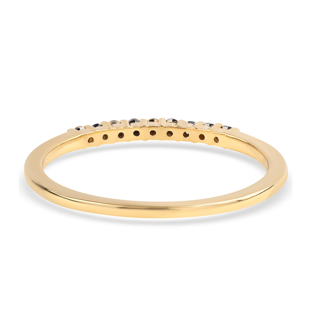 Pozlacený Stříbrný Prsten s Černým Diamantem 2 