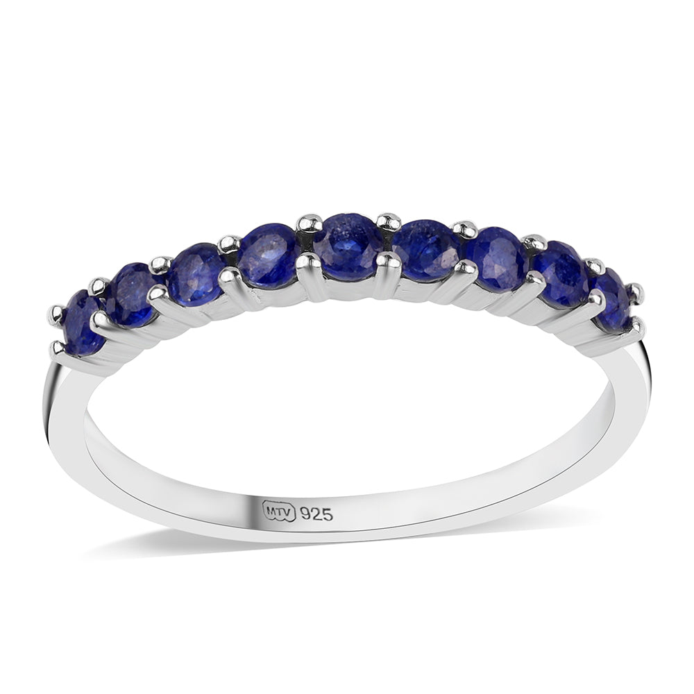 925 / 1000 Sterlingové Stříbro Prsten s Australským Modrým Safírem 1 