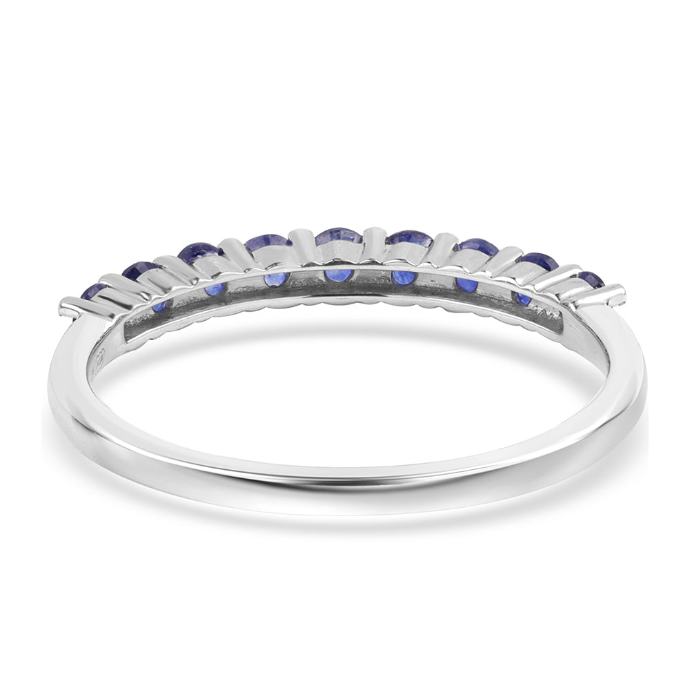 925 / 1000 Sterlingové Stříbro Prsten s Australským Modrým Safírem