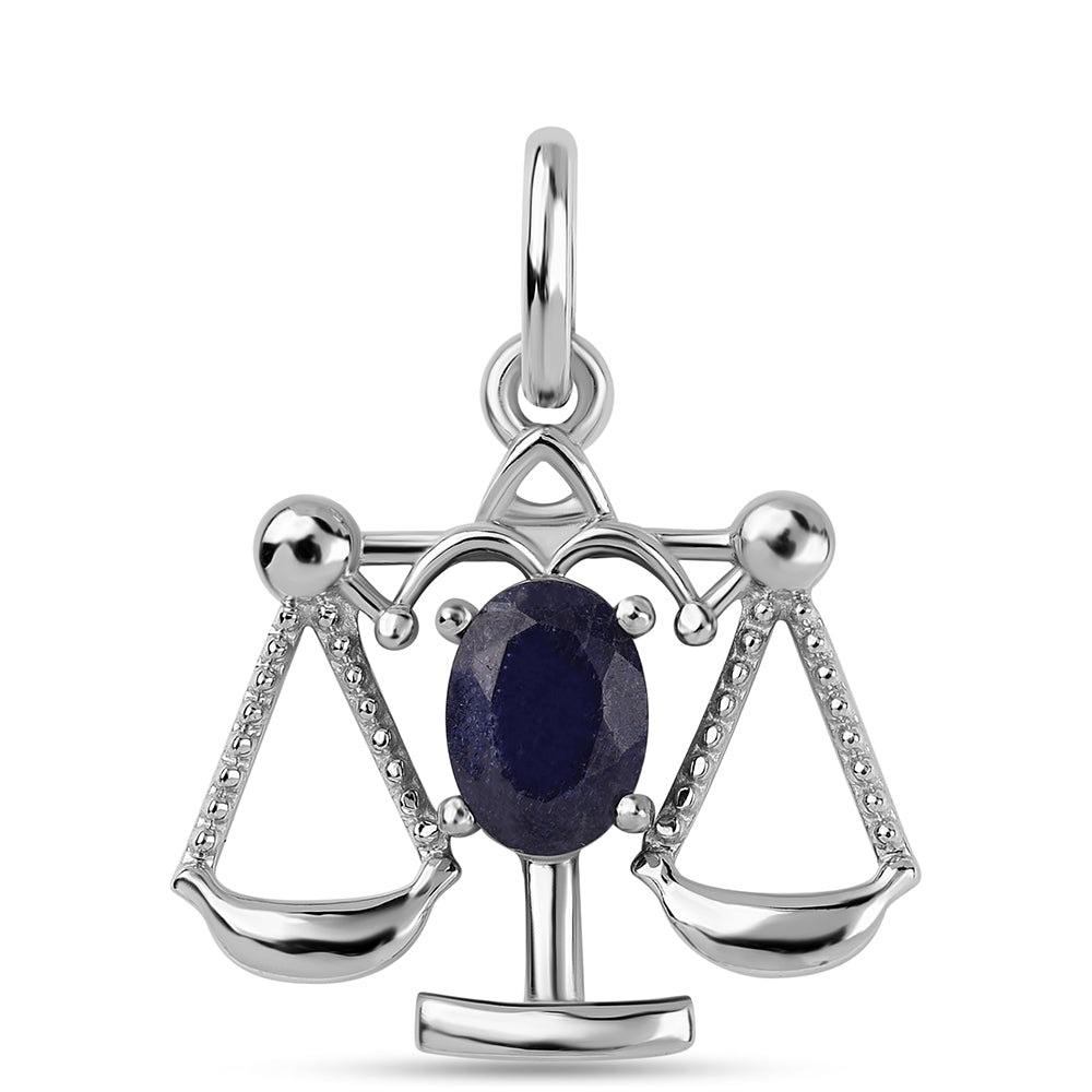 925 / 1000 Sterlingové Stříbro Přívěsek s Australským Modrým Safírem 1 