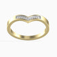 14K Zlatý Prsten s Bílým Diamantem (11 ks)