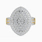 14K Zlatý Prsten s Bílým Diamantem (95 ks)