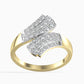 14K Zlatý Prsten s Bílým Diamantem (36 ks)