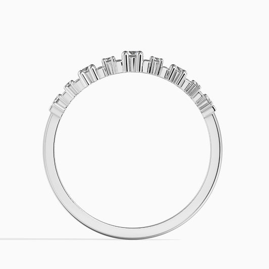 14K Zlatý Prsten s Bílým Diamantem (42 ks)