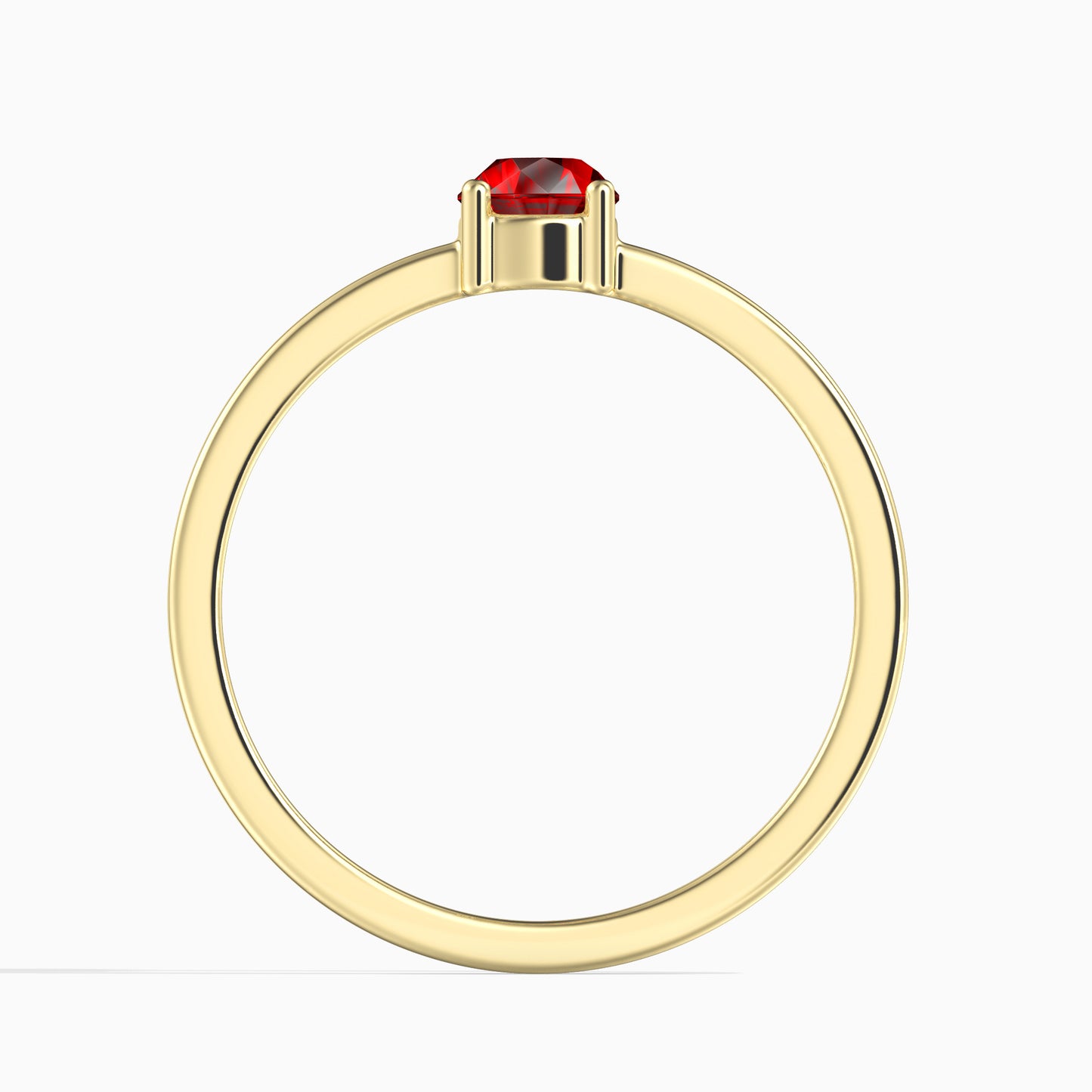 14K Zlatý Prsten s Červeným Diamantem
