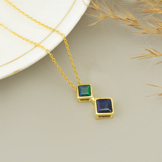 Pozlacené Stříbro 925/1000 - Náhrdelník s Etiopským Opálem z Lega Dembi - Karátové číslo: 1. přibližná hmotnost: 4.31 gramů