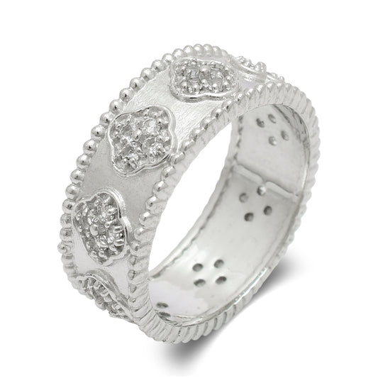 Stříbro 925/1000 - Prsten s Bílým Topazem - Karátové číslo: 0.85. přibližná hmotnost: 5.08 gramů