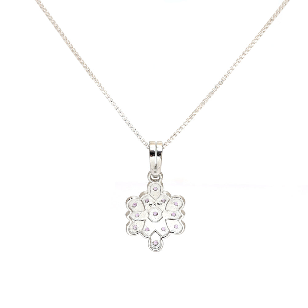 Stříbro 925/1000 - Přívěsek s Brazilským Ametystem - Karátové číslo: 0.17. přibližná hmotnost: 2.1 gramů 4 