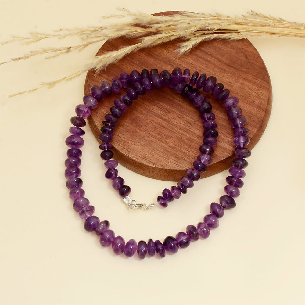 Stříbro 925/1000 - Náramek s Brazilským Ametystem - Karátové číslo: 40.5. přibližná hmotnost: 11.02 gramů