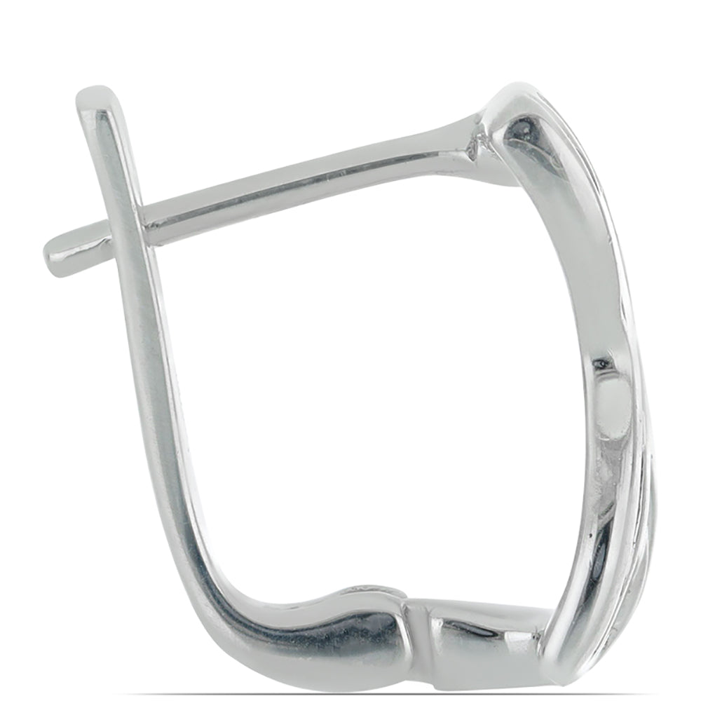 Stříbrné Náušnice se Žlutým Diamantem a Bílým Zirkonem 2 