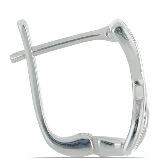 Stříbrné Náušnice se Žlutým Diamantem a Bílým Zirkonem