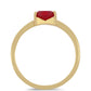 Pozlacený Stříbrný Prsten s Červeným Achátem a Bílým Topazem