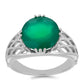 Stříbrný Prsten se Zeleným Achátem