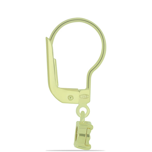 Pozlacené Stříbrné Náušnice s Červeným Diamantem