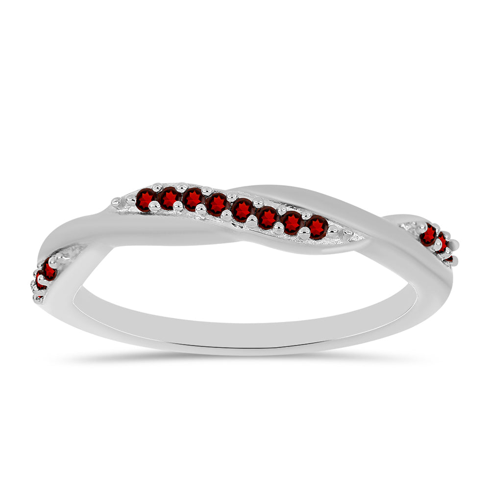 Stříbrný Prsten s Bartonským Granátem 1 