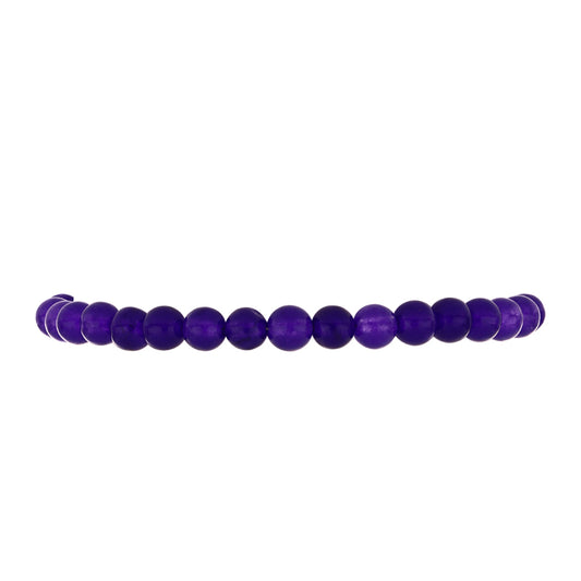 Stříbrný Náramek s Purpurovým Jadeitem
