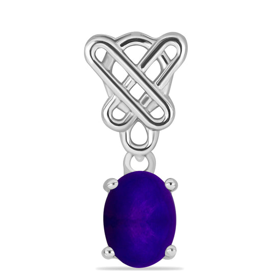 Stříbrný Přívěsek s Purpurovým Jadeitem