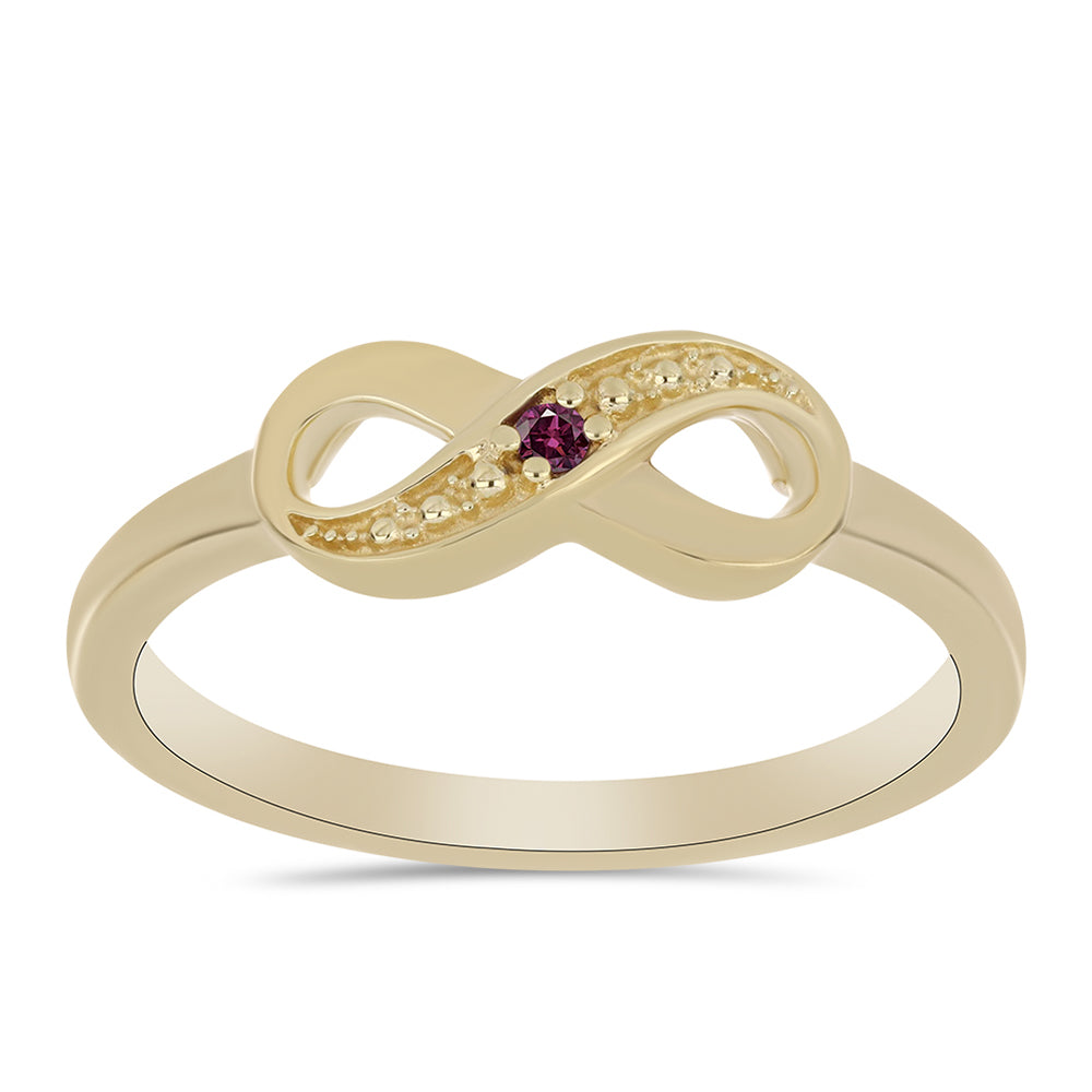 Pozlacený Stříbrný Prsten s Purpurovým Diamantem 3 