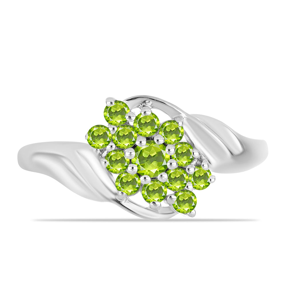 Stříbrný Prsten s Čchang-pajským Peridotem 1 