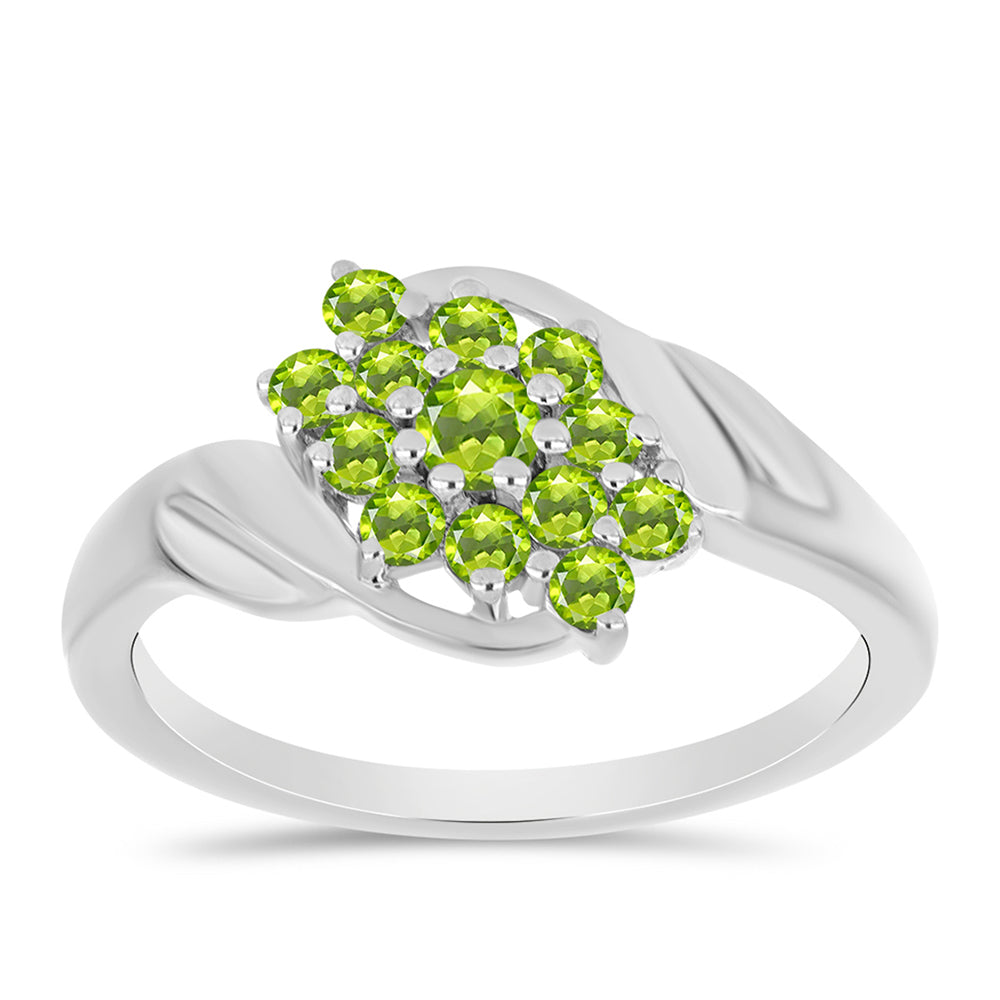 Stříbrný Prsten s Čchang-pajským Peridotem 3 