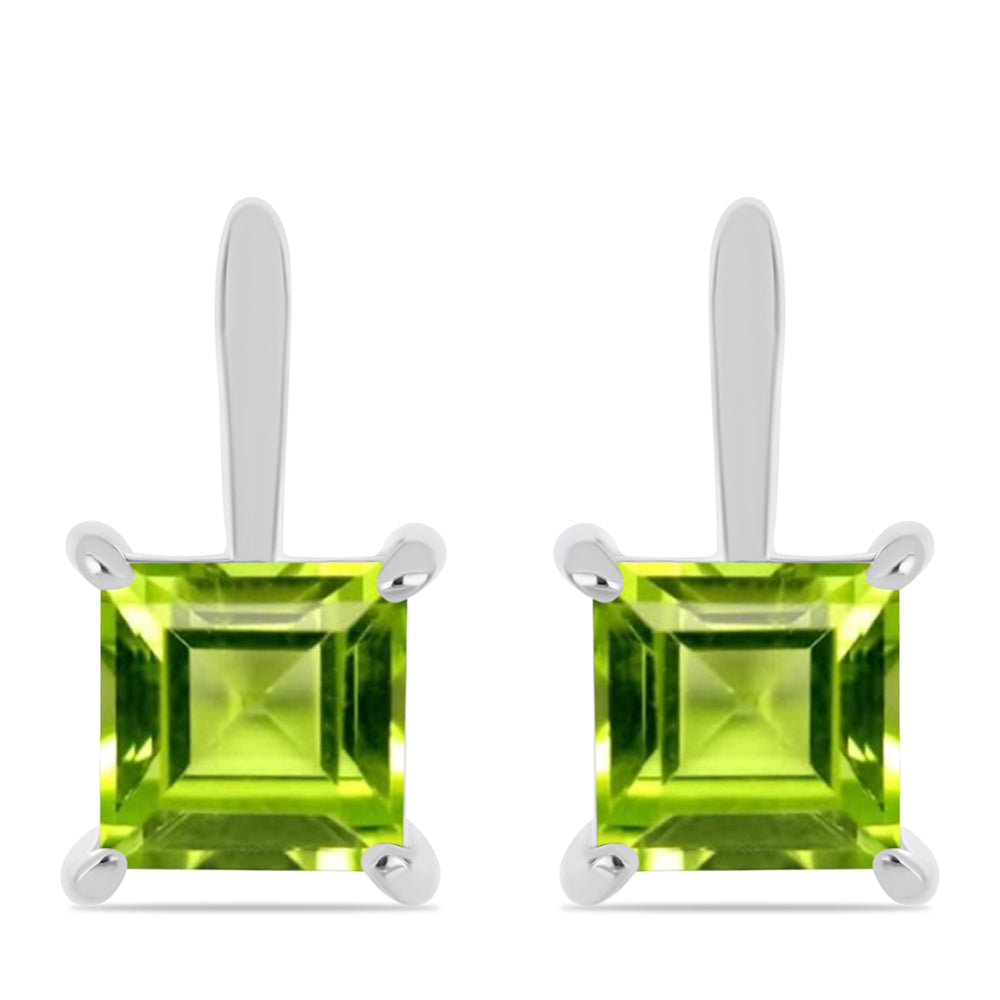 Stříbrné Náušnice s Čchang-pajským Peridotem 1 