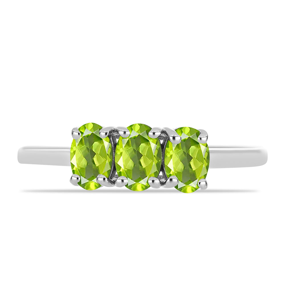 Stříbrný Prsten s Čchang-pajským Peridotem 2 