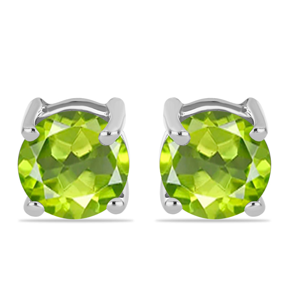 Stříbrné Náušnice s Čchang-pajským Peridotem 1 