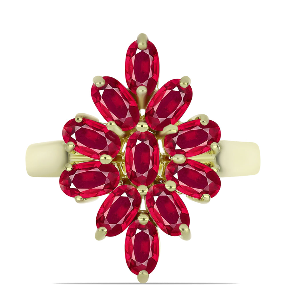 Pozlacený Stříbrný Prsten s Madagaskarským Rubínem 1 