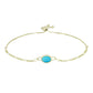 Pozlacený Stříbrný Náramek s Tyrkysem Sleeping Beauty