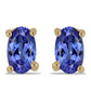 Pozlacené Stříbrné Náušnice s Tanzanitem