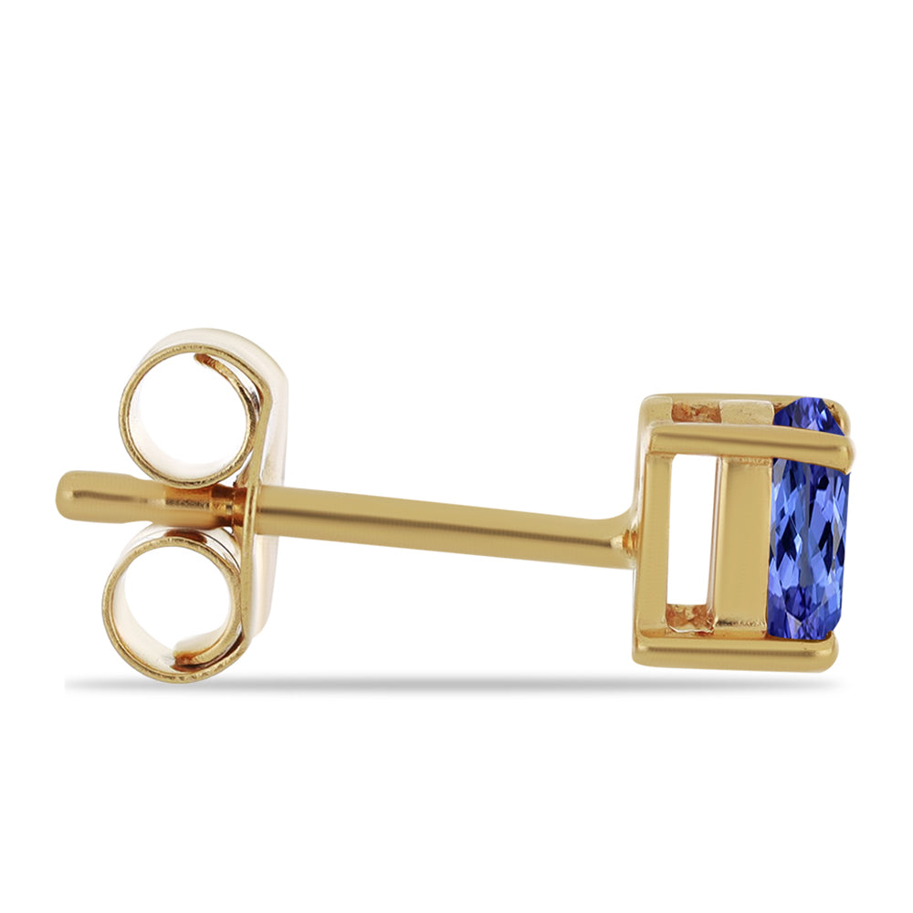 Pozlacené Stříbrné Náušnice s Tanzanitem 2 