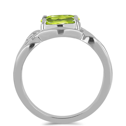 Stříbrný Prsten s Čchang-pajským Peridotem