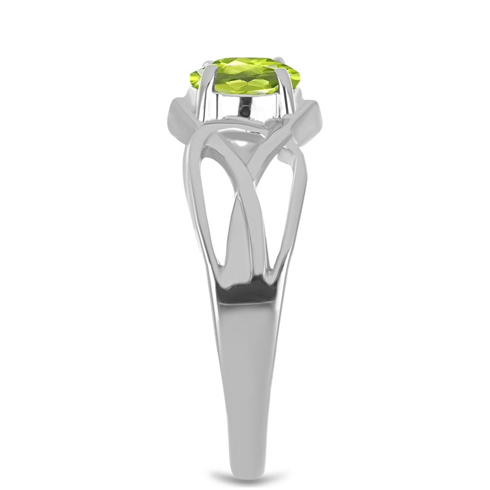 Stříbrný Prsten s Čchang-pajským Peridotem 4 
