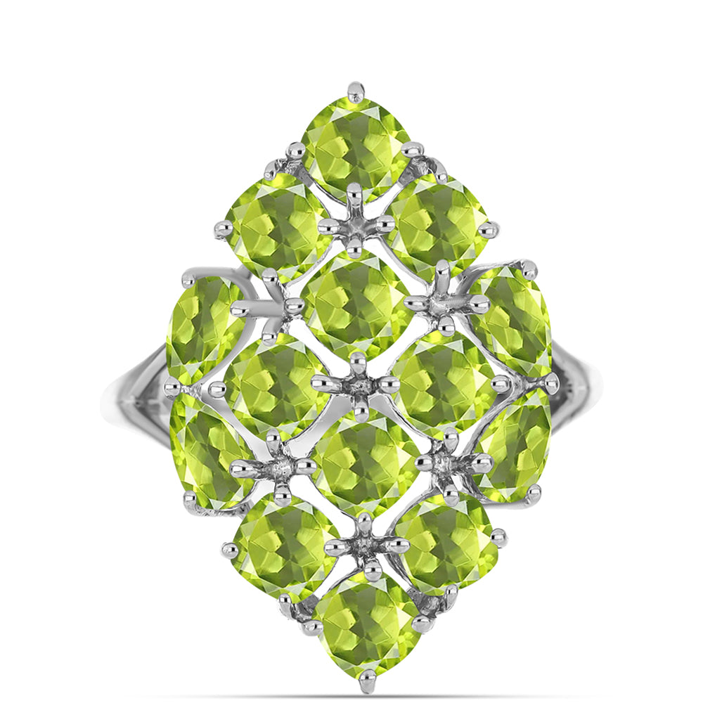 Stříbrný Prsten s Čchang-pajským Peridotem 1 