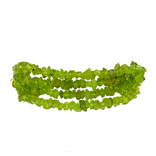 Stříbrný Náramek s Čchang-pajským Peridotem