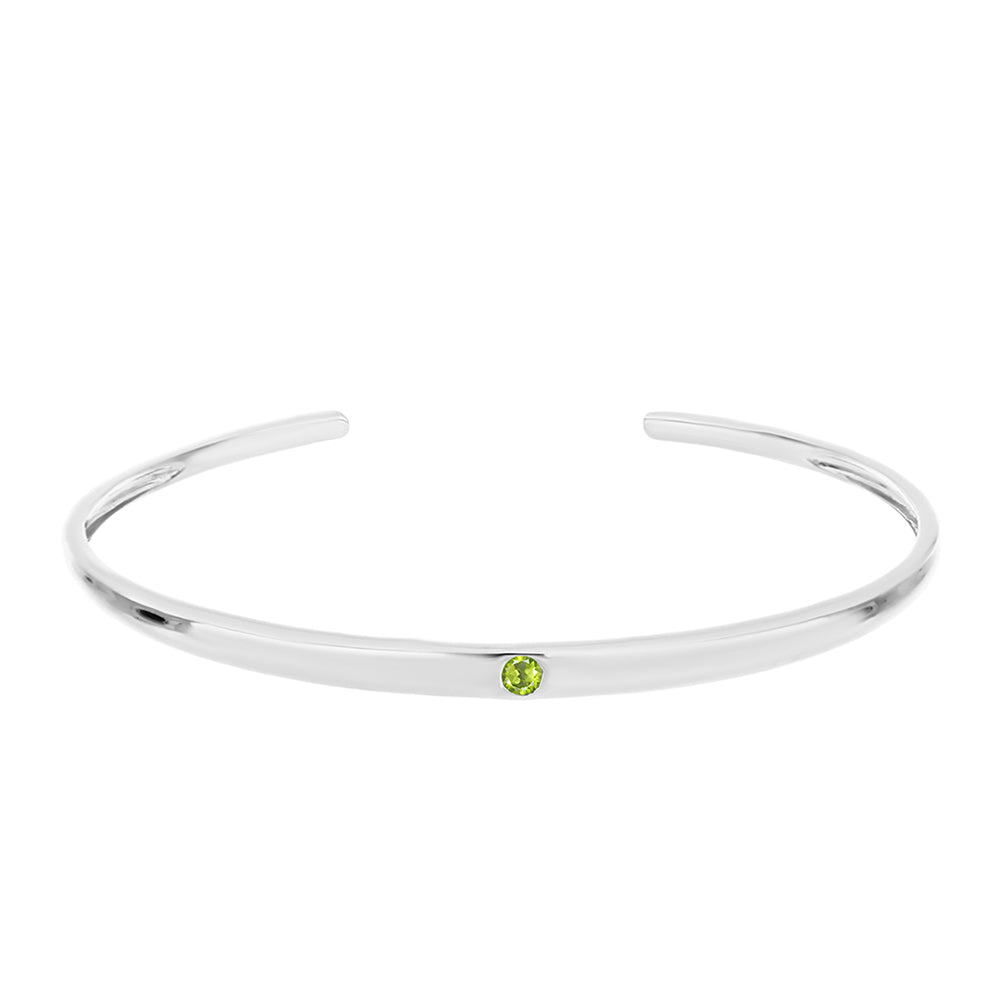 Stříbrný Náramek s Čchang-pajským Peridotem 1 