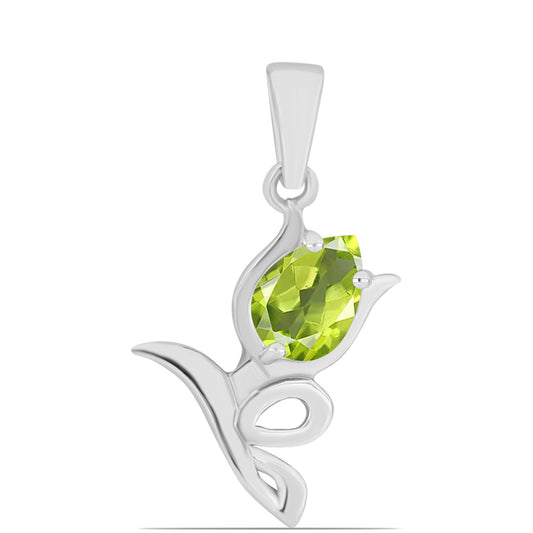 Stříbrný Přívěsek s Čchang-pajským Peridotem