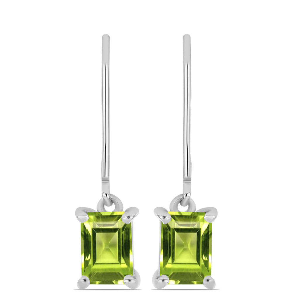 Stříbrné Náušnice s Čchang-pajským Peridotem 1 