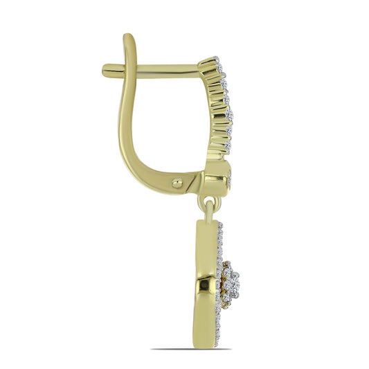 Pozlacené Stříbrné Náušnice s Červeným Houbovým Korálem a Bílým Topazem