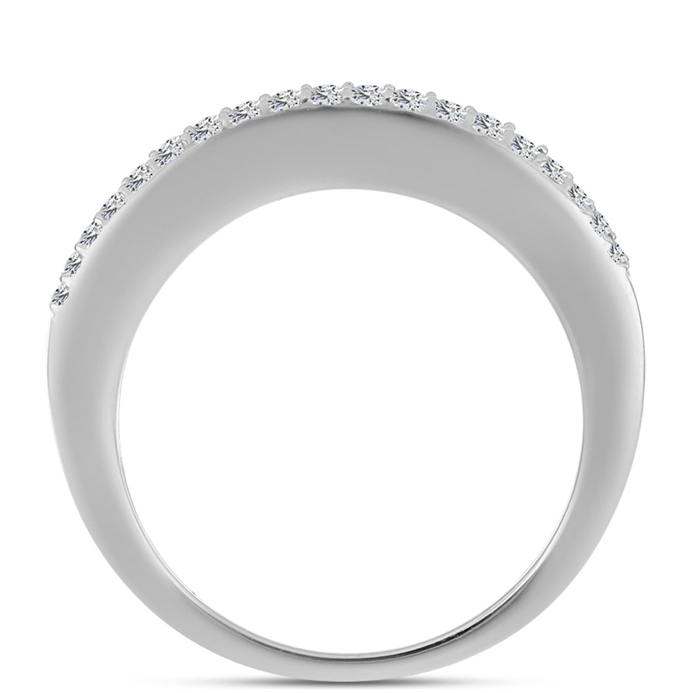 Stříbrný Prsten s Australským Modrým Safírem a Bílým Topazem 2 