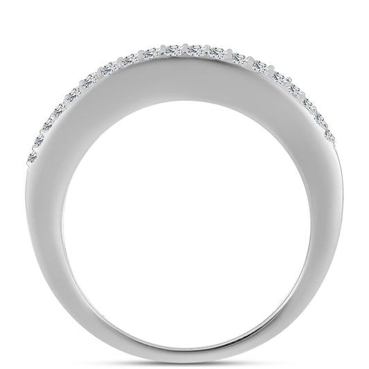 Stříbrný Prsten s Australským Modrým Safírem a Bílým Topazem