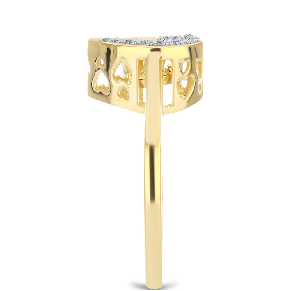 Pozlacený Stříbrný Prsten s Cognac Diamantem a Bílým Topazem 4 