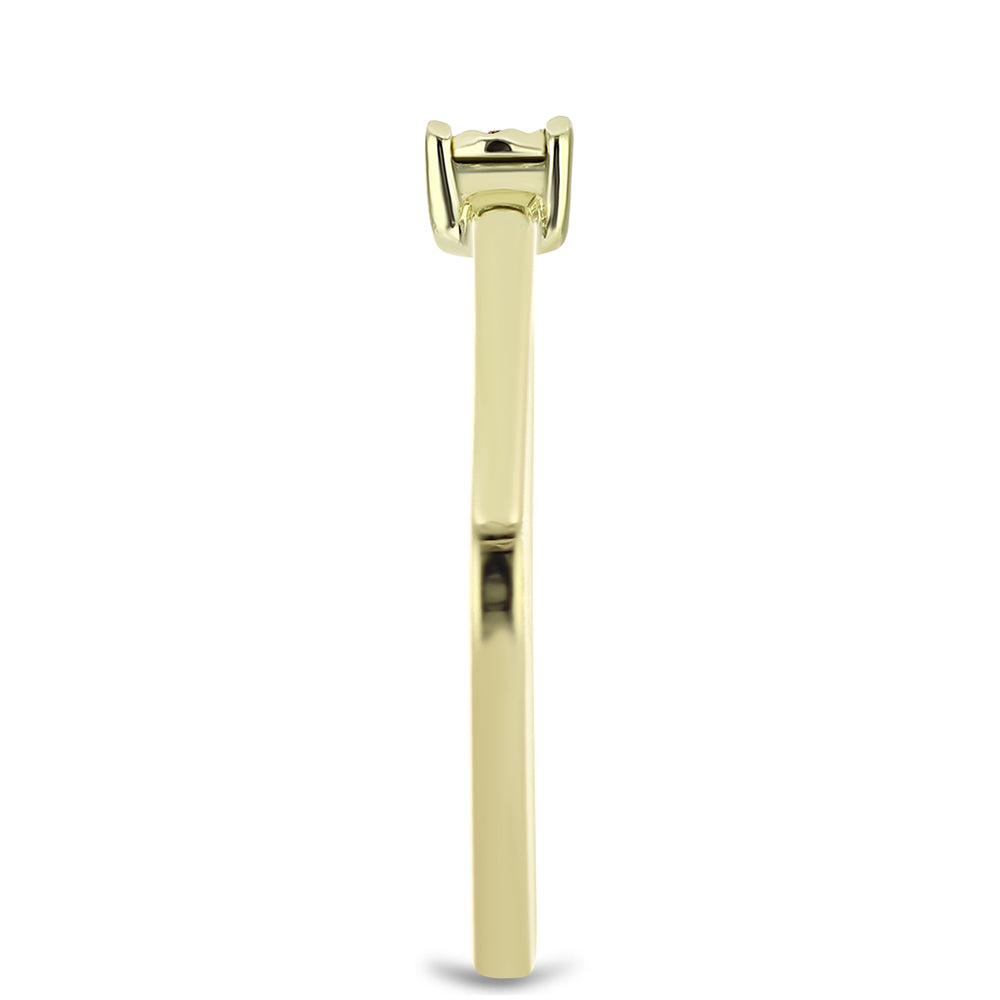 Pozlacený Stříbrný Prsten s Cognac Diamantem 4 